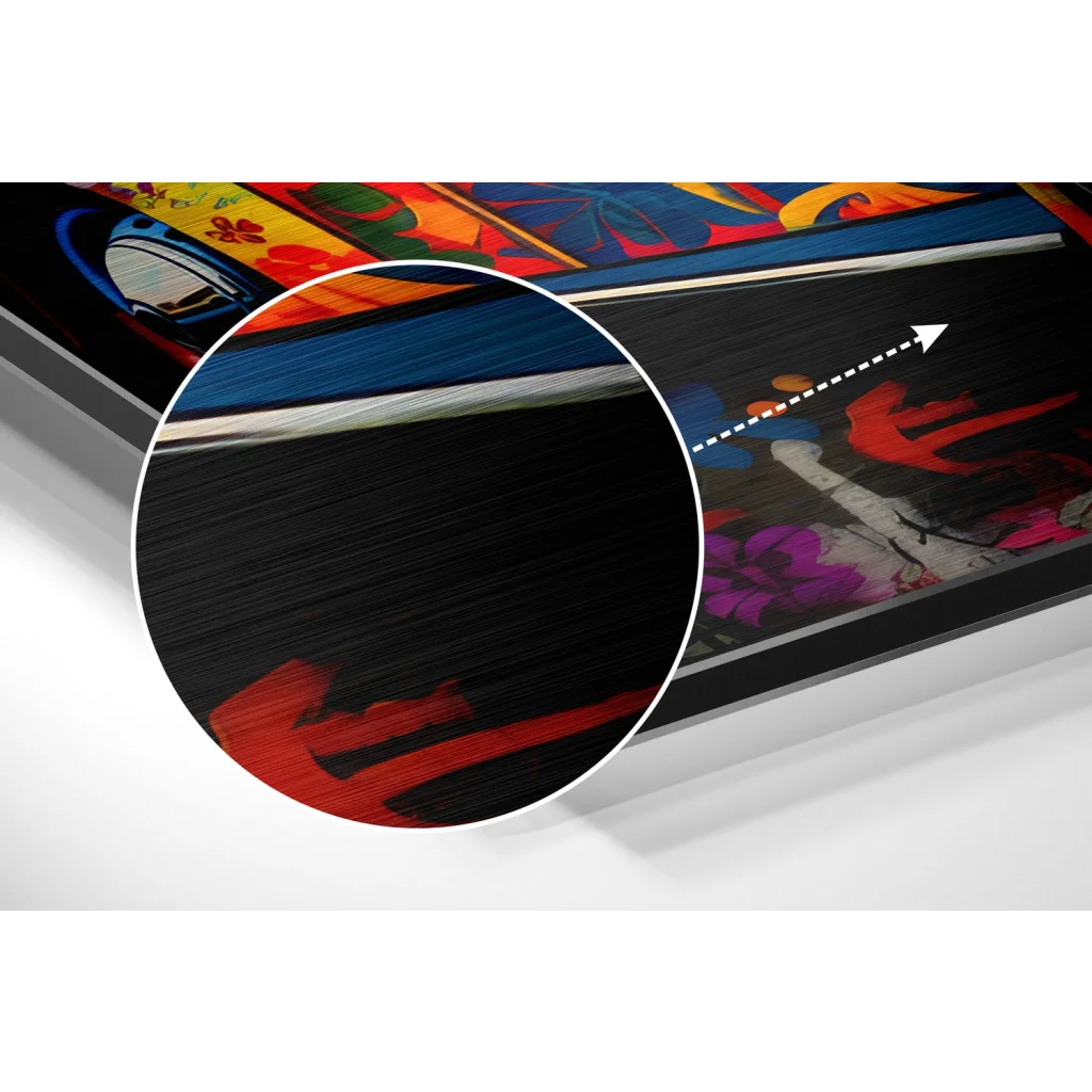 Vibrant Graffiti Art on Brushed Aluminium Dibond Panel | Modern Wall Art Decor | vintageantiquesgifts.com