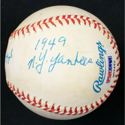 Vintage 1940s New York Yankees signed OAL baseball by Wally Hood