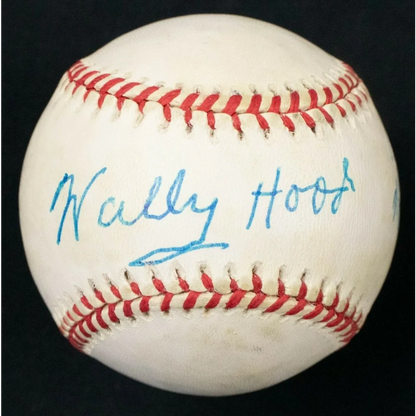 Wally Hood signed OAL baseball from 1940s Yankees era