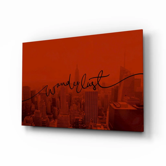 Wanderlust Orange Cityscape Canvas Wall Art | Insigneart USA | vintageantiquesgifts.com