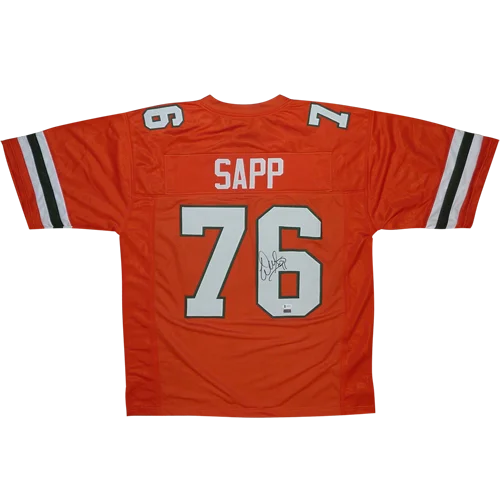 Warren Sapp autographed Miami Hurricanes orange custom jersey #76