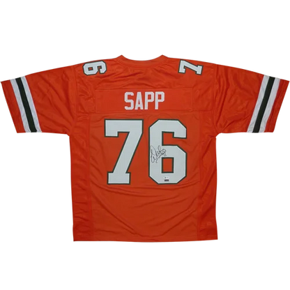 Warren Sapp autographed Miami Hurricanes orange custom jersey #76
