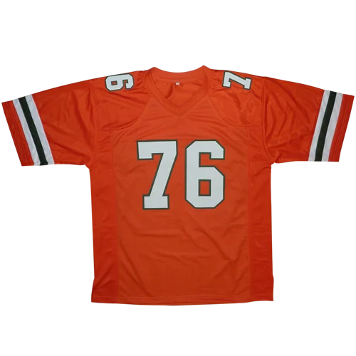 Warren Sapp autographed Miami Hurricanes custom orange jersey #76