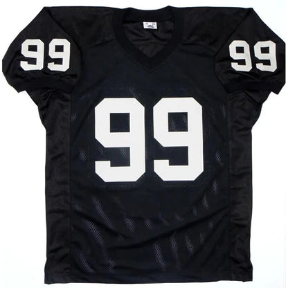 Warren Sapp autographed black Raiders custom jersey with white number 99