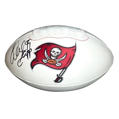 Warren Sapp autographed Tampa Bay Buccaneers logo football JSA