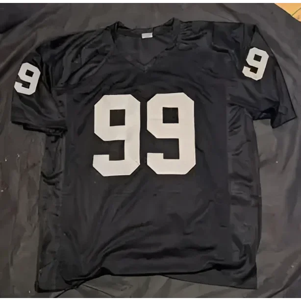 Black Warren Sapp custom jersey with white numbers and FiveStar Grading COA authenticity