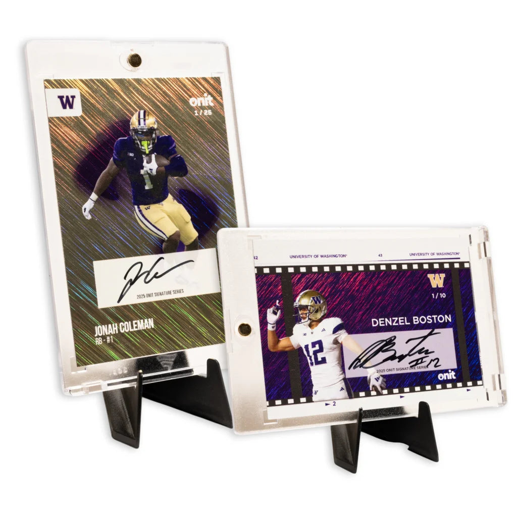 Washington Football platinum box card holder with guaranteed autograph display