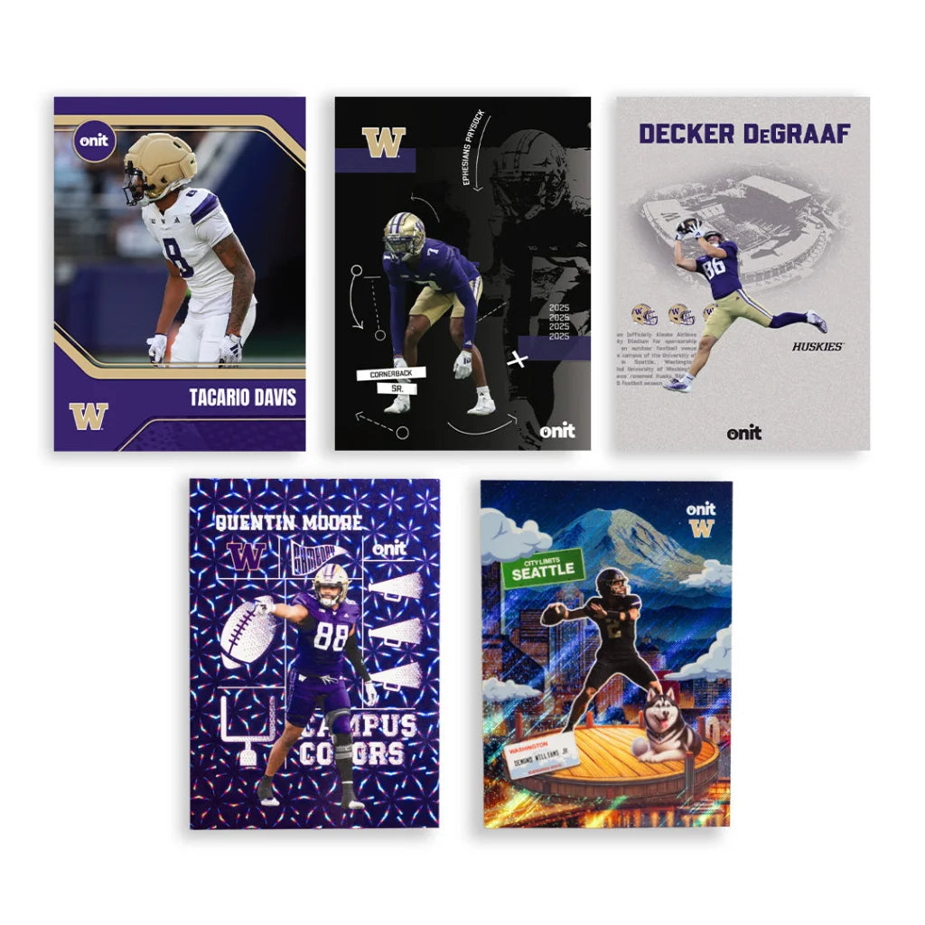Washington Football Trading Cards Single Pack with Purple Gold Design