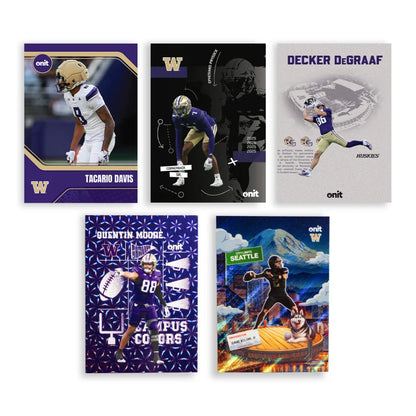 Washington Football Trading Cards Single Pack with Purple Gold Design