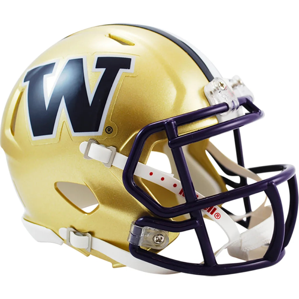 Washington Huskies Gold Purple Mini Football Helmet Collectible | Creative Sports | vintageantiquesgifts.com