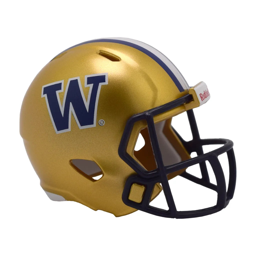 Washington Huskies Riddell Speed Pocket Pro Mini Helmet Gold Navy | Creative Sports | vintageantiquesgifts.com