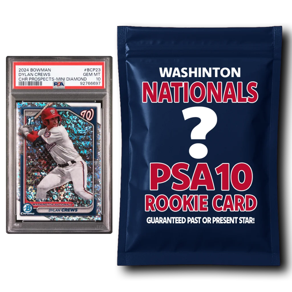 Washington Nationals PSA 10 Graded Rookie Card Mystery Pack | Hall of Fame Sports Memorabilia | vintageantiquesgifts.com