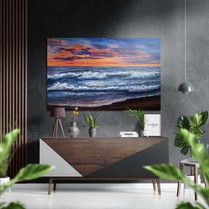Stunning Ocean Wave Art on Brushed Aluminium Dibond Print | Insigneart USA | vintageantiquesgifts.com