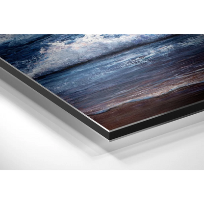 Stunning Ocean Wave Art on Brushed Aluminium Dibond Print | Glass Wall Art Print | vintageantiquesgifts.com