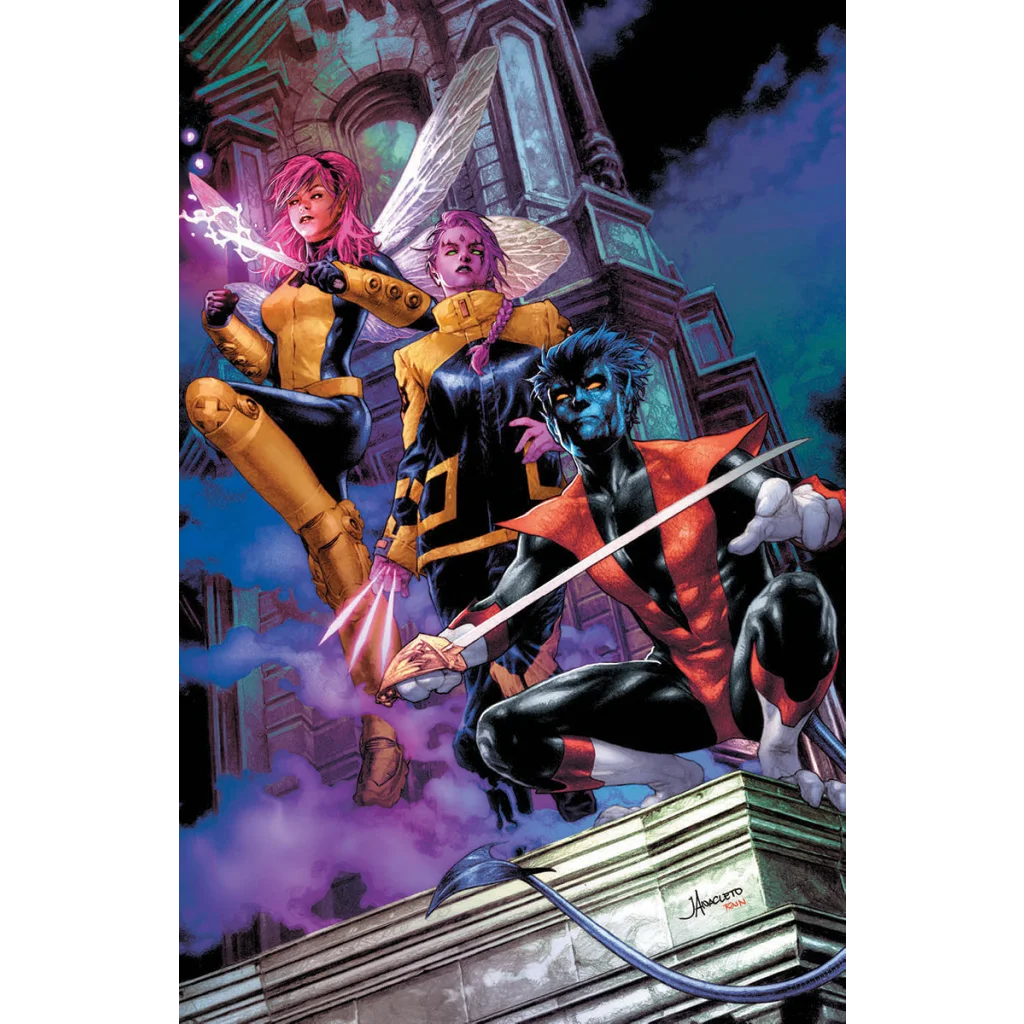 Three comic book characters in superhero costumes from Way of X #1 Marvel Comics Mutant Eden Adventure Begins