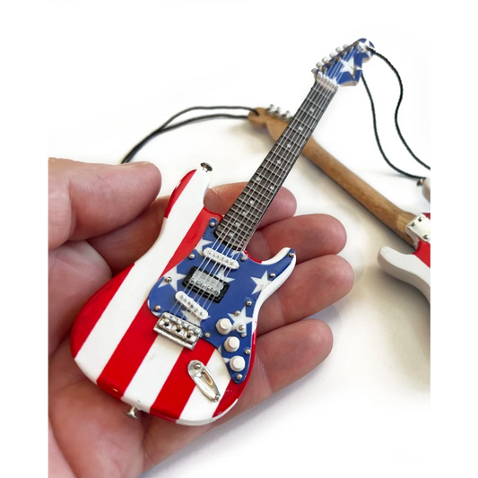 Wayne Kramer Stars N Stripes Axe Heaven® mini guitar ornament