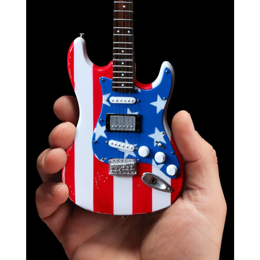 Wayne Kramer Stars and Stripes Mini Guitar by Axe Heaven | Mini Guitar Replica Collectible | vintageantiquesgifts.com