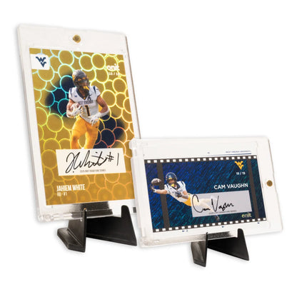 West Virginia platinum box gold black football card holder