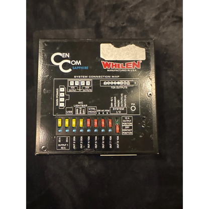 Whelen Cencom Sapphire CCSRN3/TA3 back panel with terminals and fuses