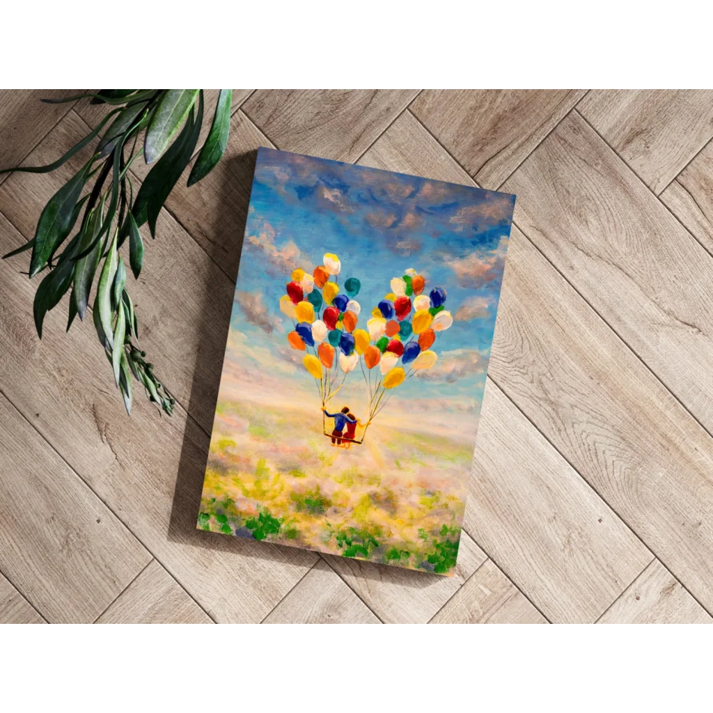 Vibrant Pixar Up balloon scene canvas print