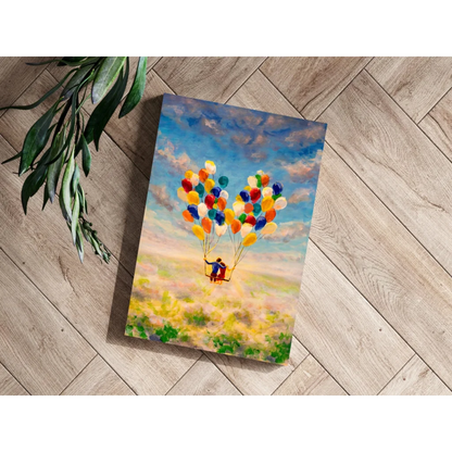 Vibrant Pixar Up balloon scene canvas print