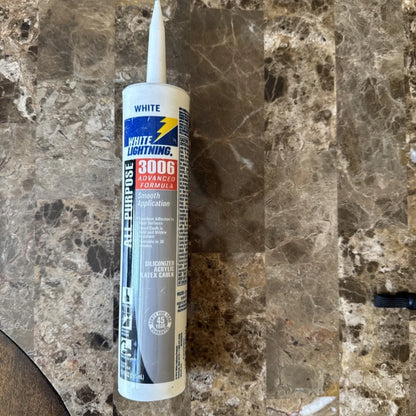 White Lightning 3006 all-purpose adhesive caulk tube, 10 oz cartridge