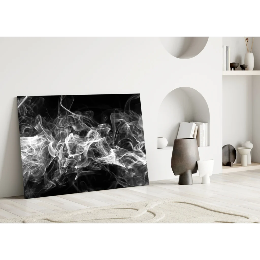 Mesmerizing Smoke Swirls Wall Art in Stunning Black and White | Modern Wall Art Decor | vintageantiquesgifts.com