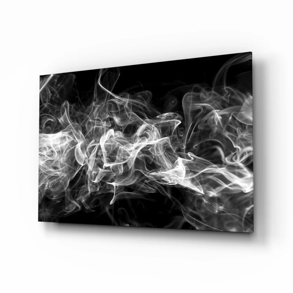 Mesmerizing Smoke Swirls Wall Art in Stunning Black and White | Insigneart USA | vintageantiquesgifts.com