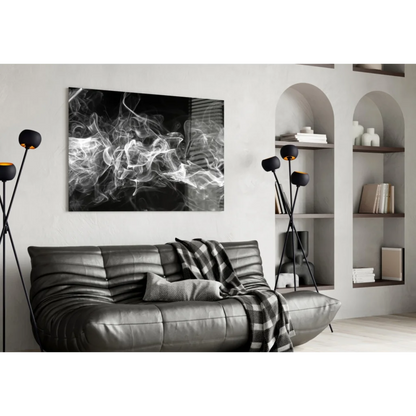 Mesmerizing Smoke Swirls Wall Art in Stunning Black and White | Contemporary Home Wall Art | vintageantiquesgifts.com