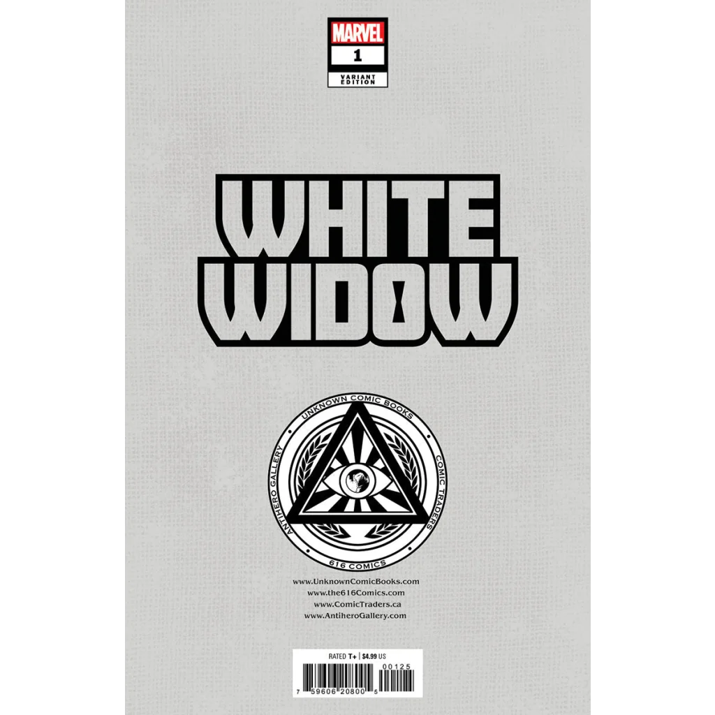 White Widow comic cover by Miguel Mercado from Unknown Comics Miguel series