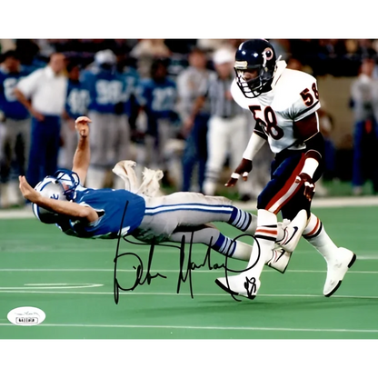 Wilber Marshall autographed Chicago Bears 8x10 photo tackling Lions QB