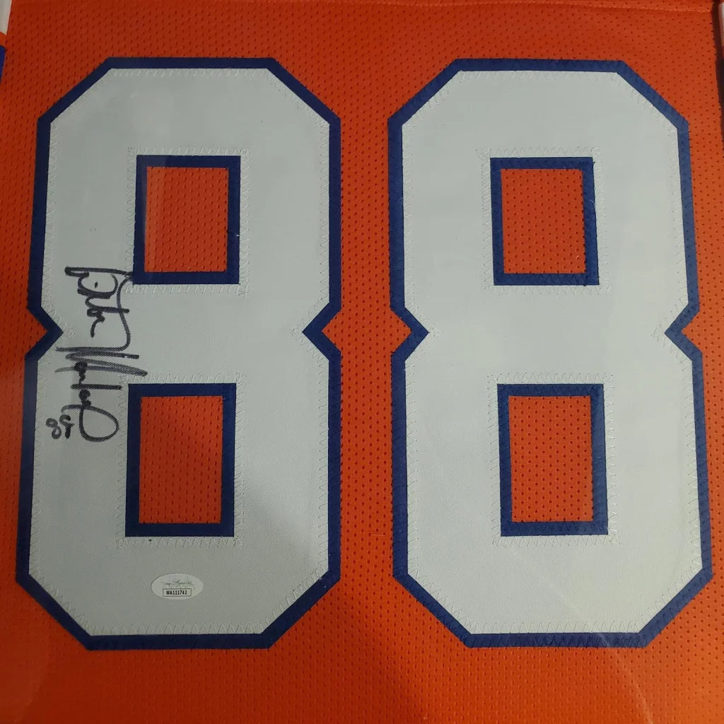 Wilber Marshall autographed Florida Gators deluxe framed jersey with orange and white #88
