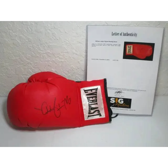 William Joppy autographed boxing glove with signature and certificate of authenticity