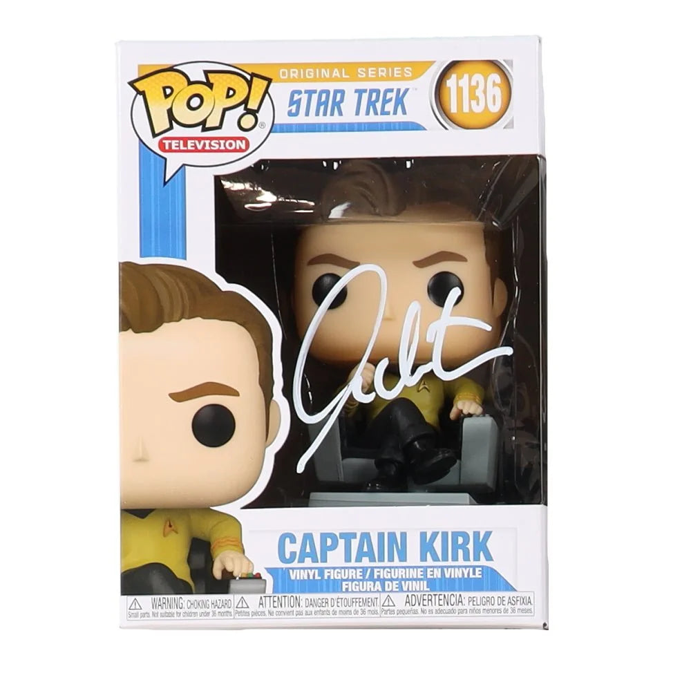 William Shatner signed Captain Kirk vinyl figure with authentication and autograph