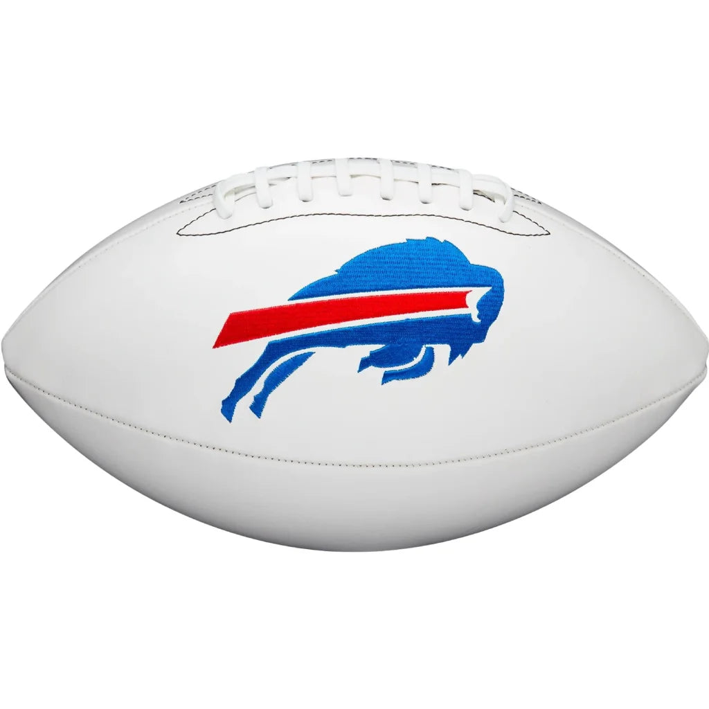 Wilson NFL Buffalo Bills leather autograph football with blue red logo