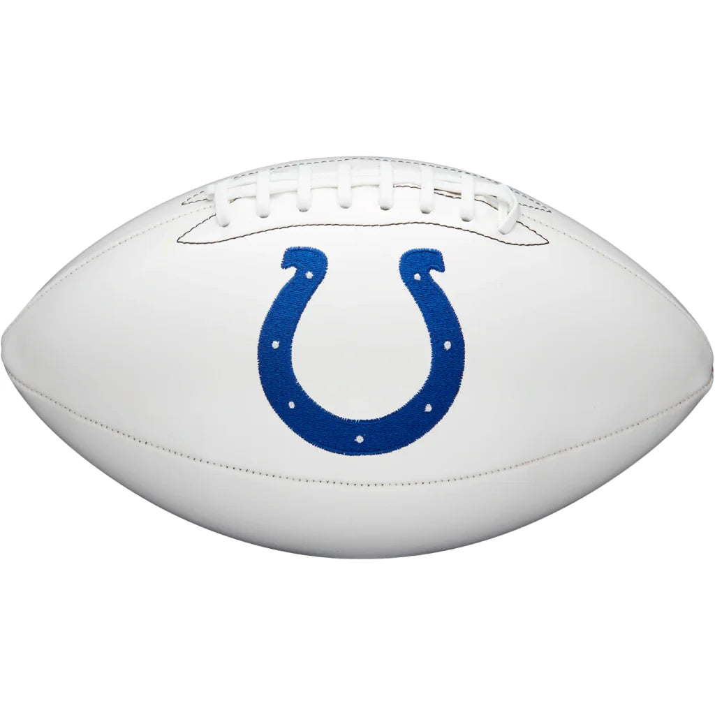 Wilson NFL Indianapolis Colts Autograph Edition Football white leather with blue logo