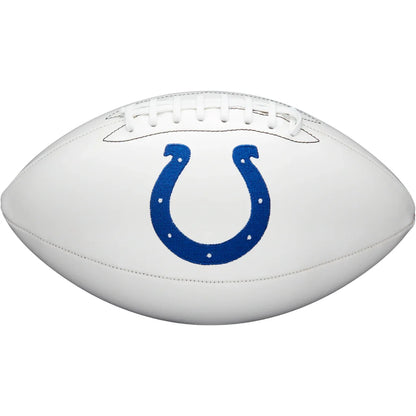 Wilson NFL Indianapolis Colts Autograph Edition Football white leather with blue logo