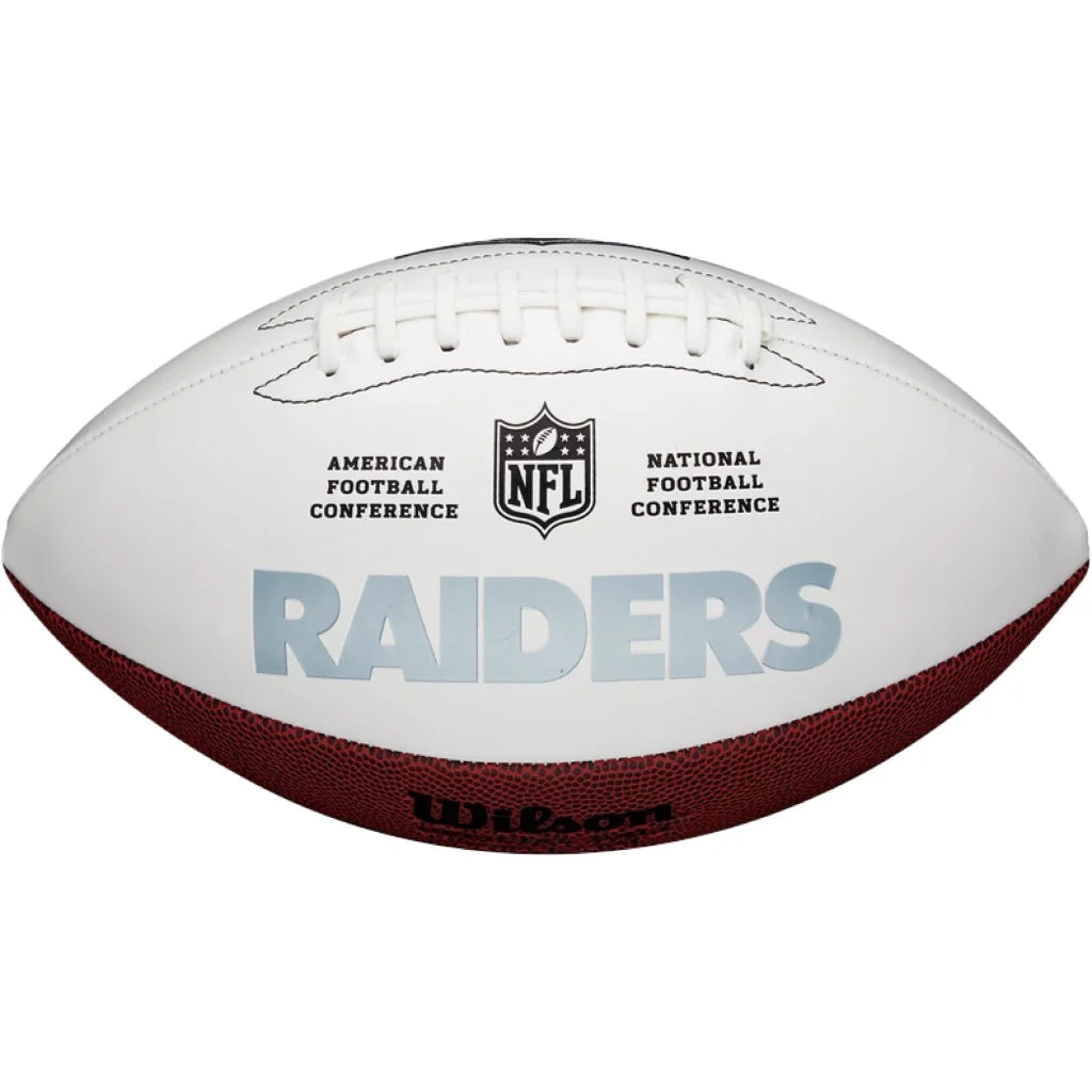 Wilson NFL Oakland Raiders autograph white leather football