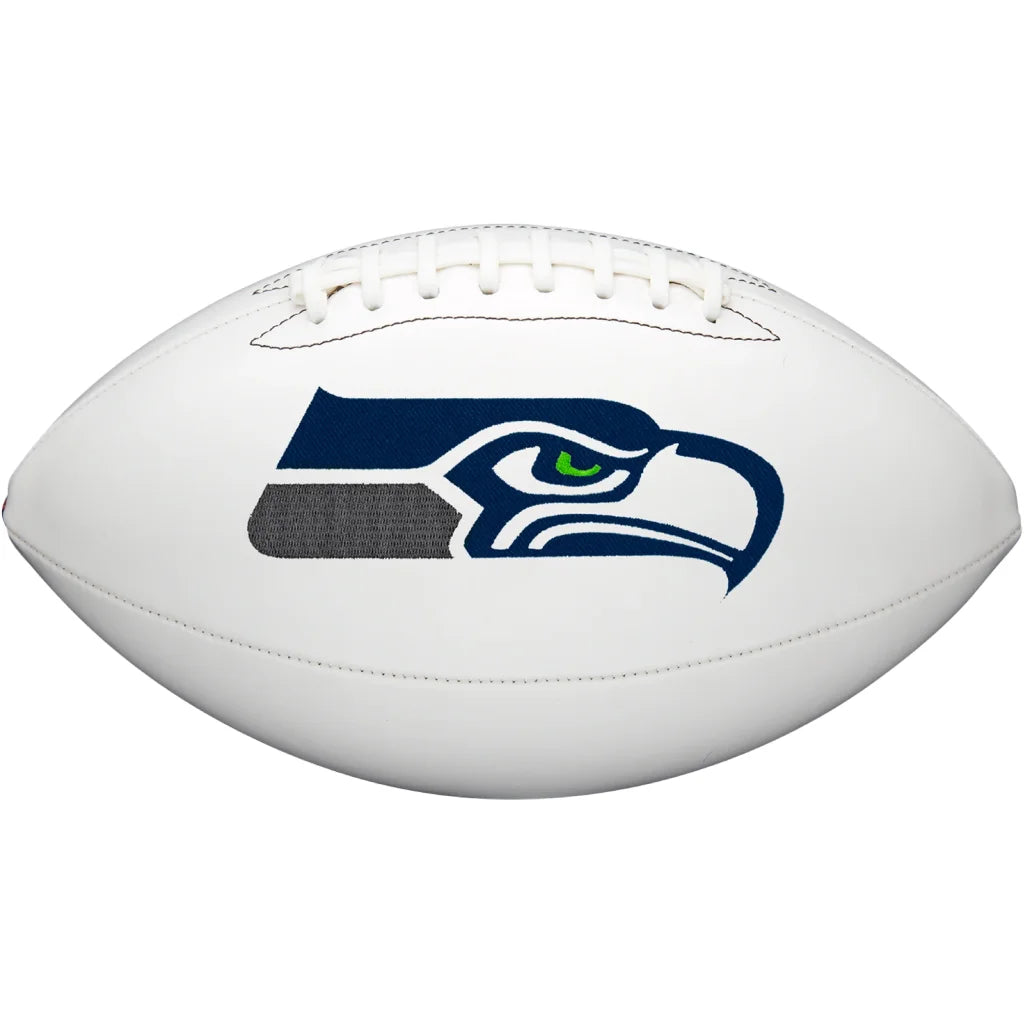 Wilson NFL Seattle Seahawks Autograph Edition Football White Leather | Creative Sports | vintageantiquesgifts.com
