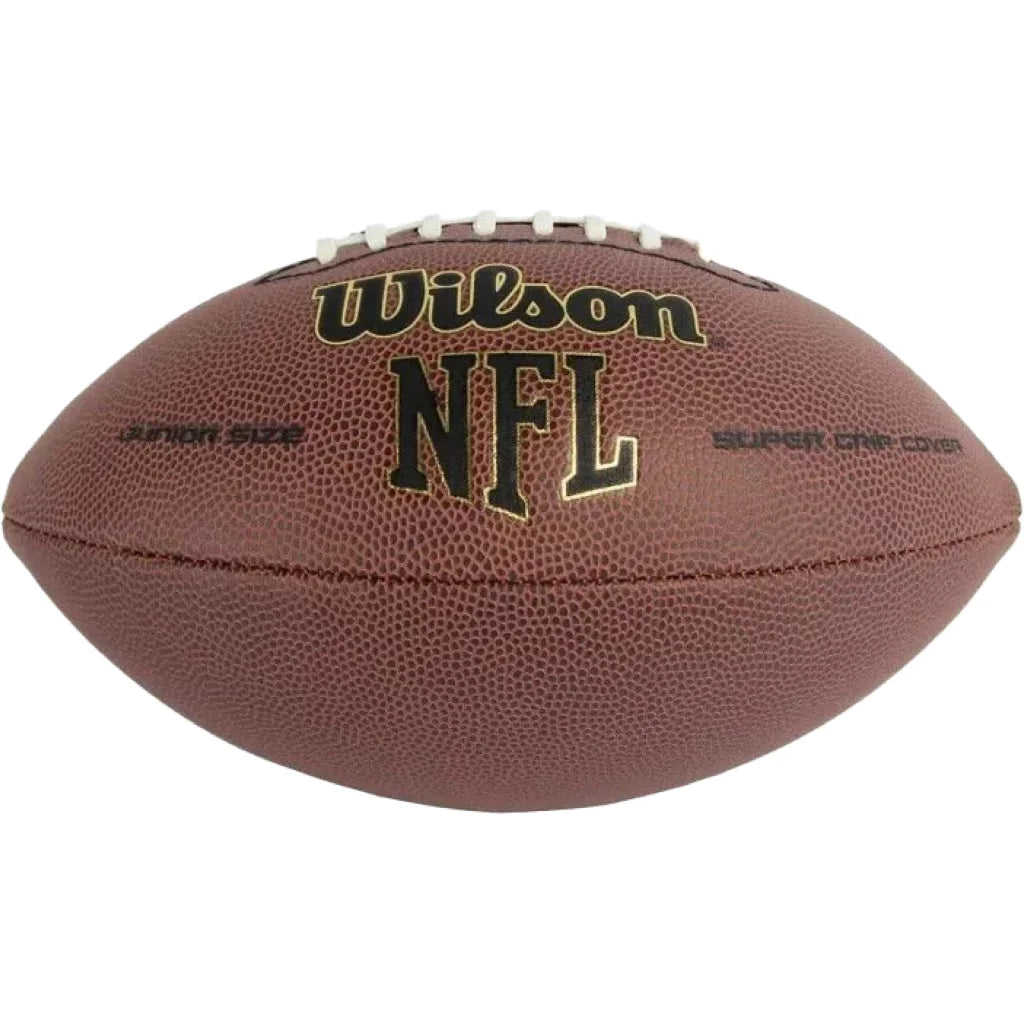 Wilson NFL Super Grip composite leather junior football with official NFL gold lettering