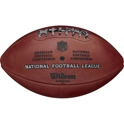 Wilson NFL Team Metallic Duke Football with Custom Marble Laces | Authentic Sports Collectible | vintageantiquesgifts.com