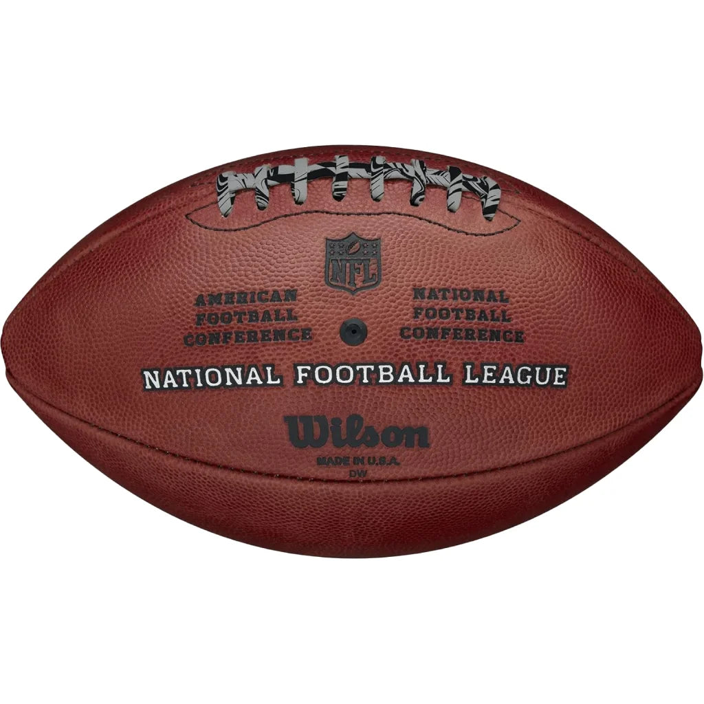 Shiny Wilson NFL team metallic limited edition Duke football, brown leather with white laces