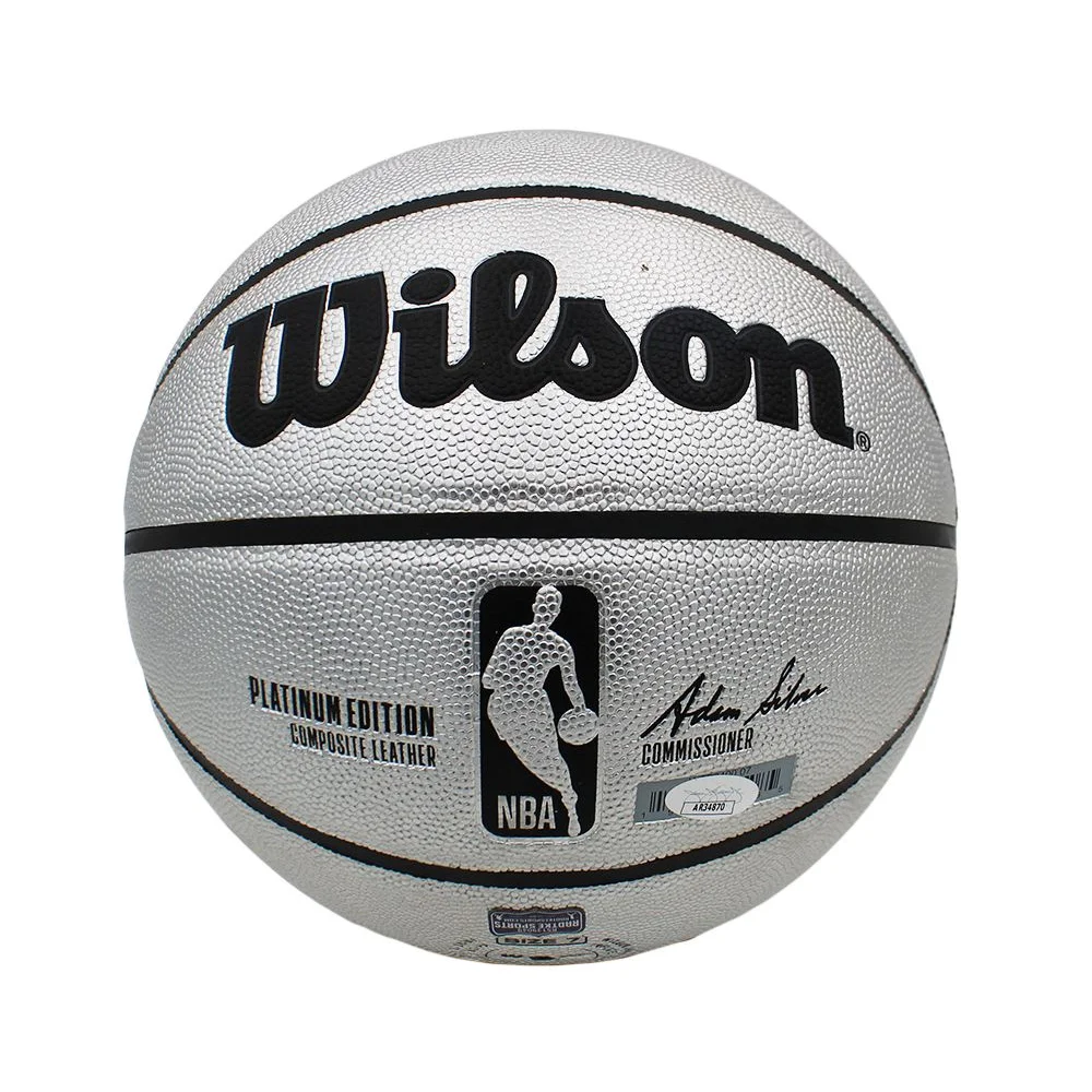 Wilson Platinum Basketball Signed by Larry Bird NBA Legend | Authentic Sports Collectible | vintageantiquesgifts.com