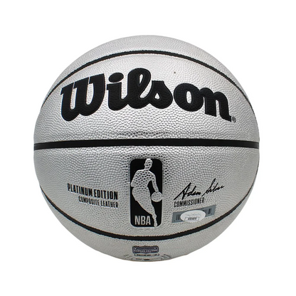 Wilson Platinum Basketball Signed by Larry Bird NBA Legend | Authentic Sports Collectible | vintageantiquesgifts.com