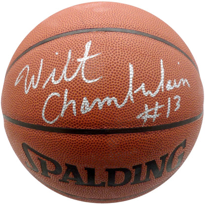 Wilt Chamberlain autographed NBA basketball with #17