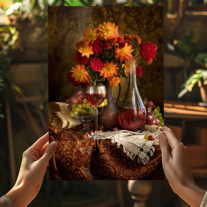 Vibrant autumn chrysanthemums in insigne aluminum prints