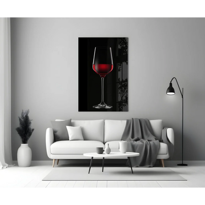 Stunning Red Wine Glass Wall Art Canvas Print | Modern Wall Art Decor | vintageantiquesgifts.com