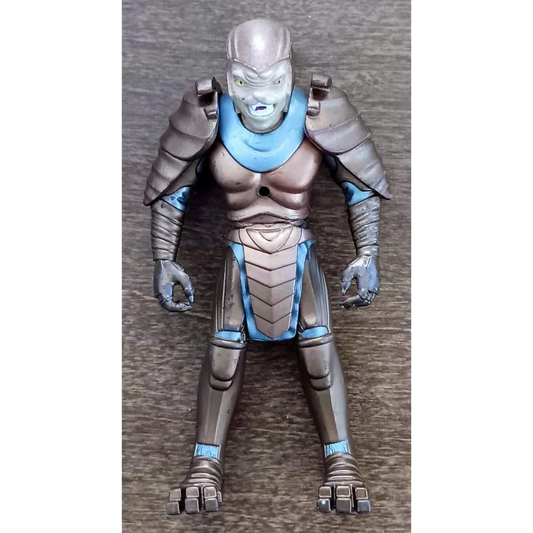 Silver Wing Commander action figure Kilrathi pilot in blue metallic battle armor