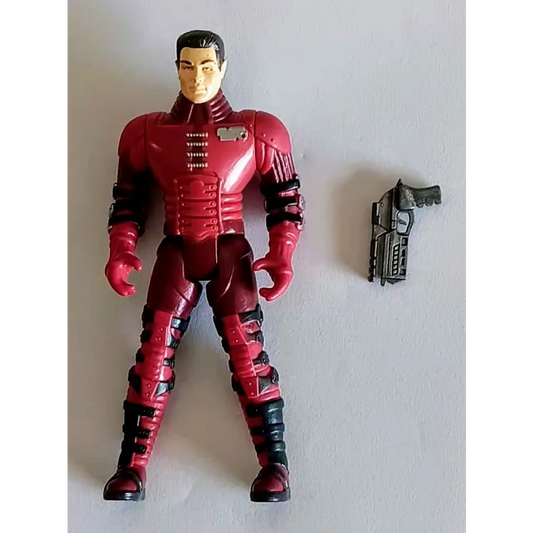 Rare 1999 Wing Commander action figure Marine Blair in red black armor