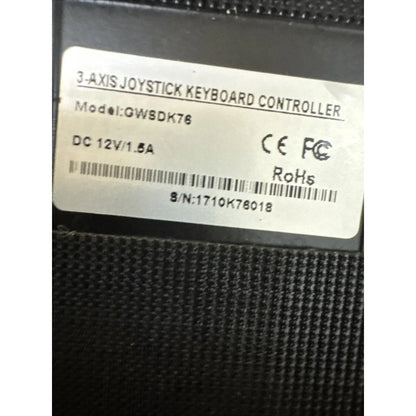 Wirepath Surveillance PTZ 3D controller back with GWSdk76 model, DC 12V/1.5A